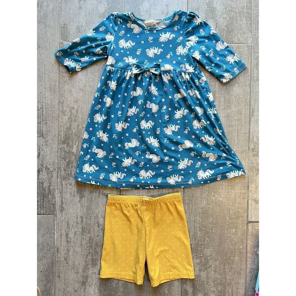 EMMA & ELSA Los Angeles Boutique Girls Dress & Shorts 2 Piece Outfit Set 4T Cute